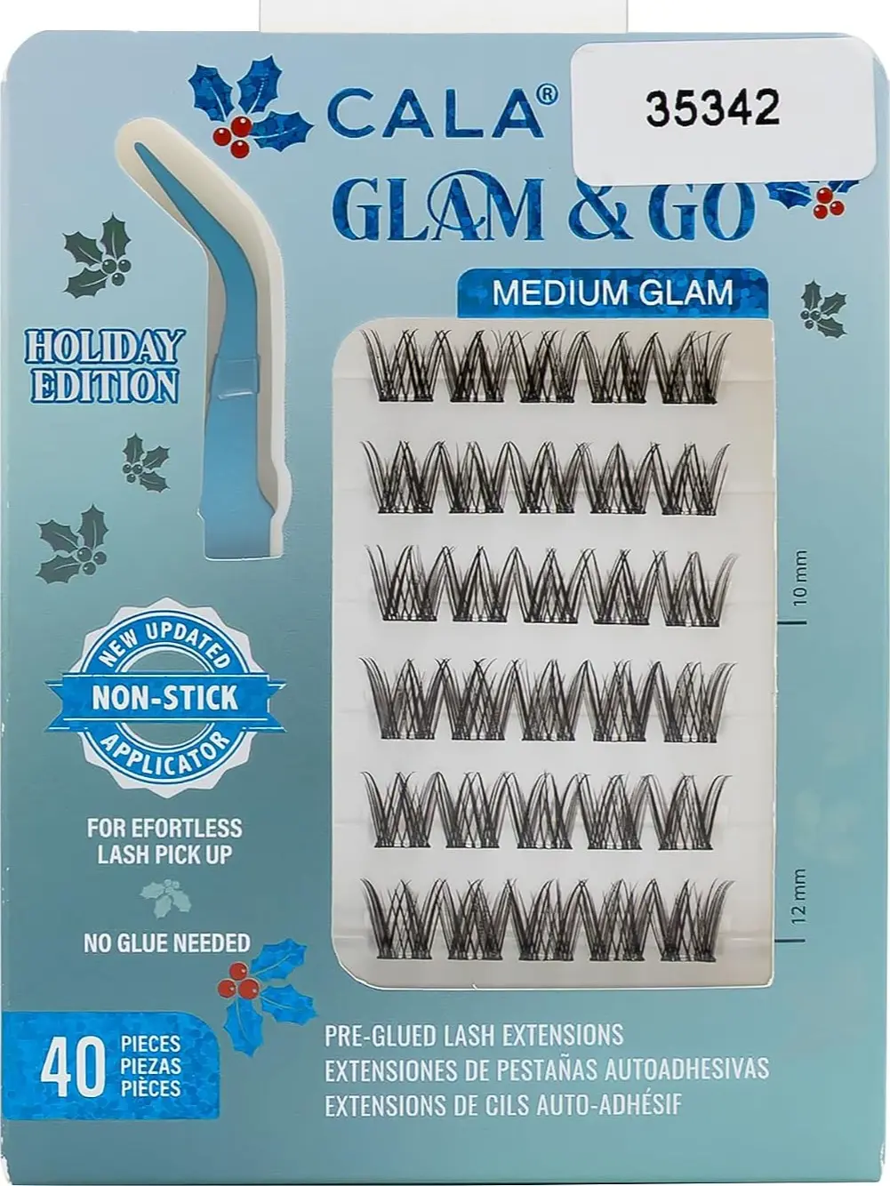 CALA Glam & Go Pre-Glued Lash Clusters – Medium Glam (Holiday Limited Edition) 40pc