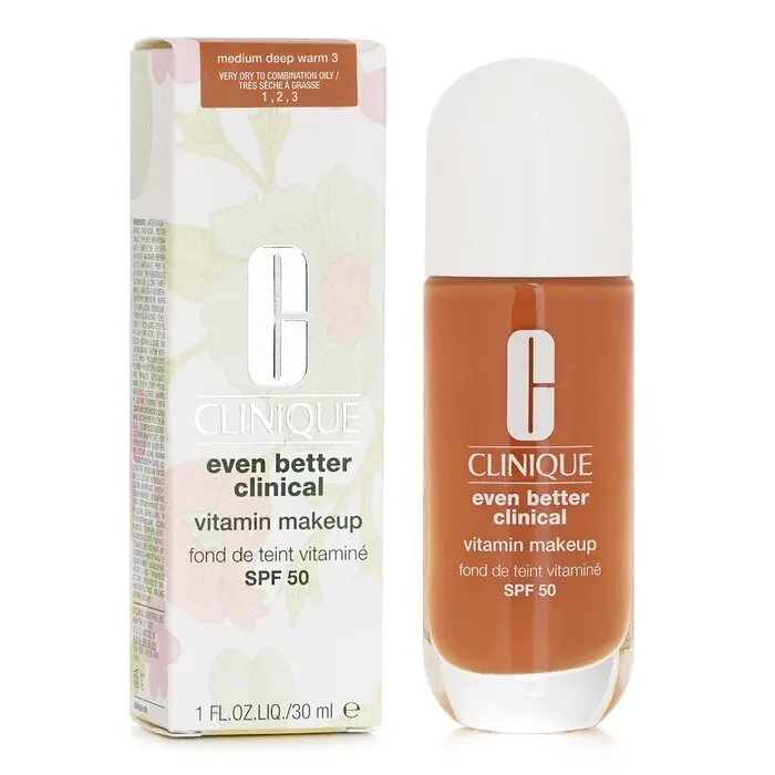 Clinque Even Better Clinical Vitamin MakeUp Foundation SPF 50 - # 3 Medium Deep Warm