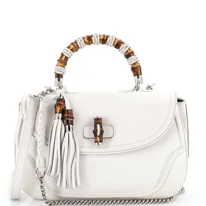 Pre-owned GUCCI Leather Top Handle Bags New Bamboo 1921 Top Handle Bag Large by Rebag