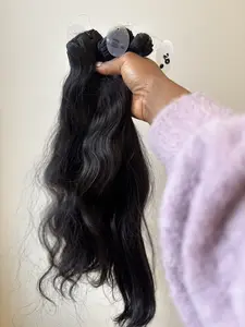 100% Raw Indian Hair Bundles – Unprocessed Virgin Human Hair (Natural Black)