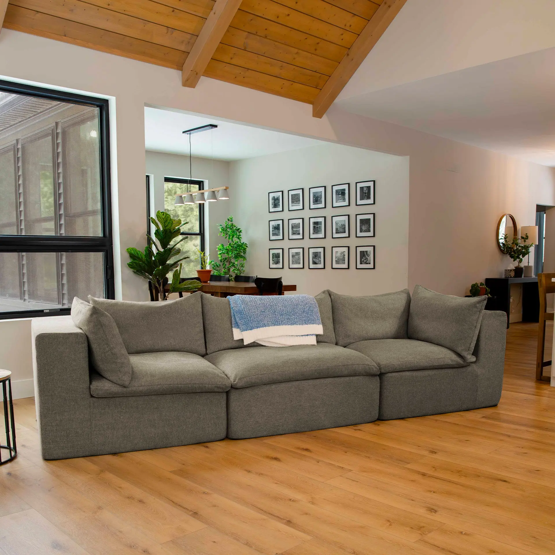 Averra™ 3 Piece Modular Sectional Sofa, Cooling Foam, Corner & Armless