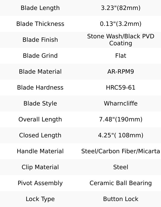 CJRB Ekko Pocket Knives AR-RPM9 Steel Blade, Tactical Knife for Men, Portable Camping Knife for Everyday Carry and FathersDayGift