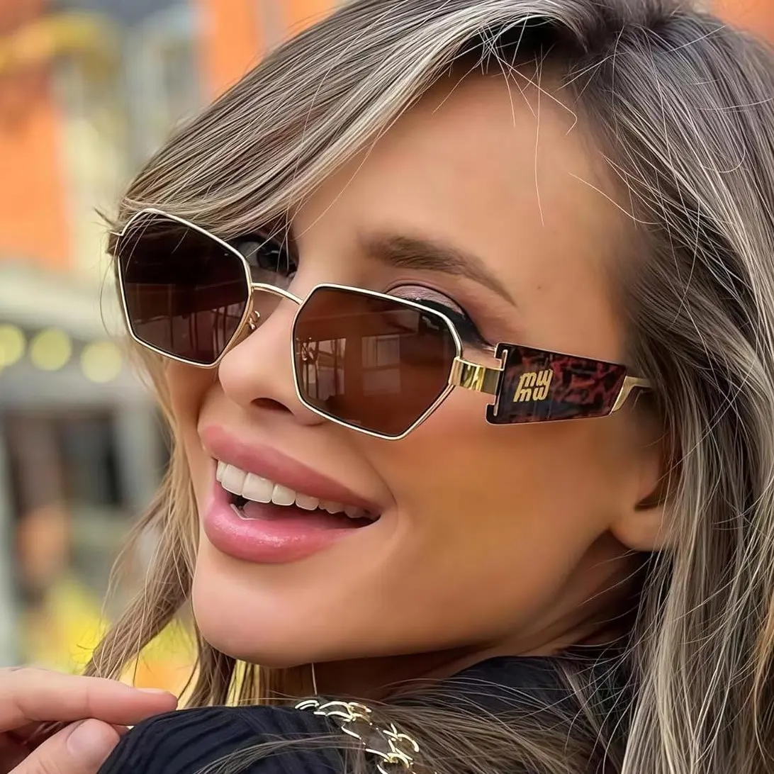 Retro Hexagon Sunglasses for Women Men, 2025 Fashion Small  display picture 2
