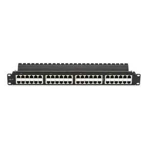Black box CAT5e Feed-Through Patch Panel - 1U, Shielded, 48-Port