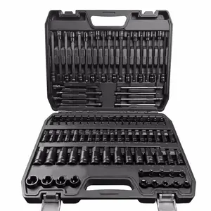 107PCS Allen and Torx bit socket set, 1/4", 3/8" and 1/2" Drive,Extra long torx/Tamper proof torx/Hex/Ball End Hex,SAE/Metric socket set,Professional-Grade Auto & Motorcycle Repair Tool Kit