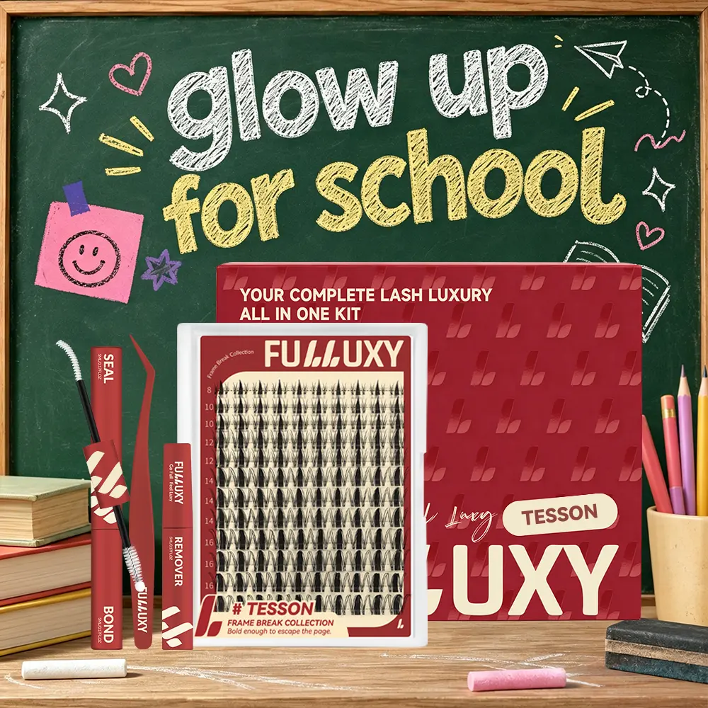 TESSON | Fulluxy Manga Cosmetic Eyelash Clusters, Fairy Viva Soft Wispy Individual Segments with Gentle Clear Invisible Band, Lightweight Comfy Easy Wear for Daily Makeup & Casual Party Looks, Eyelashes