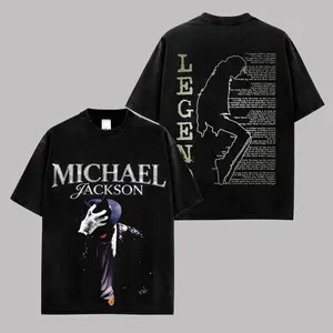 Legendary Pop King Inspired Premium Cotton T-Shirt, Vintage Moonwalk Music Graphic Tee, Iconic Performer Streetwear Shirt, Retro Concert Fan Merch, Unisex Black Oversized Tee, Gift for Music Lovers