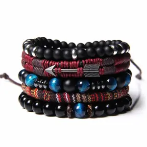 The Arrow & Onyx Multi-Strand Bracelet