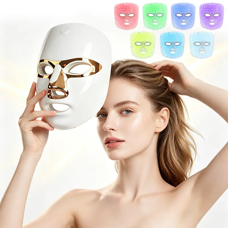 Cordless Red Light Therapy Mask for Face, 7 Modes Lightweight LED Mask with 850nm Infrared, 10-Min Timer for At-Home Skincare 272 LED Beads SummerFinds