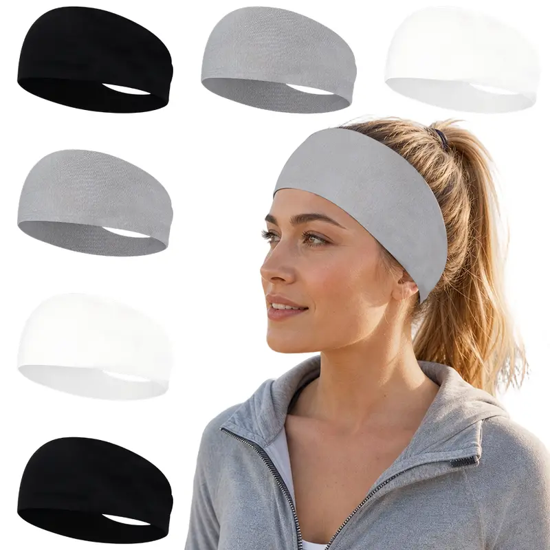 A Set of 6 Pcs Wide Yoga Headbands for Women,Non-Slip Elastic Workout Sweatbands,Moisture Wicking Athletic Hair Bands for Running,Gym & Skincare,Halloween Christmas Party Gifts,Hand Tools Kits
