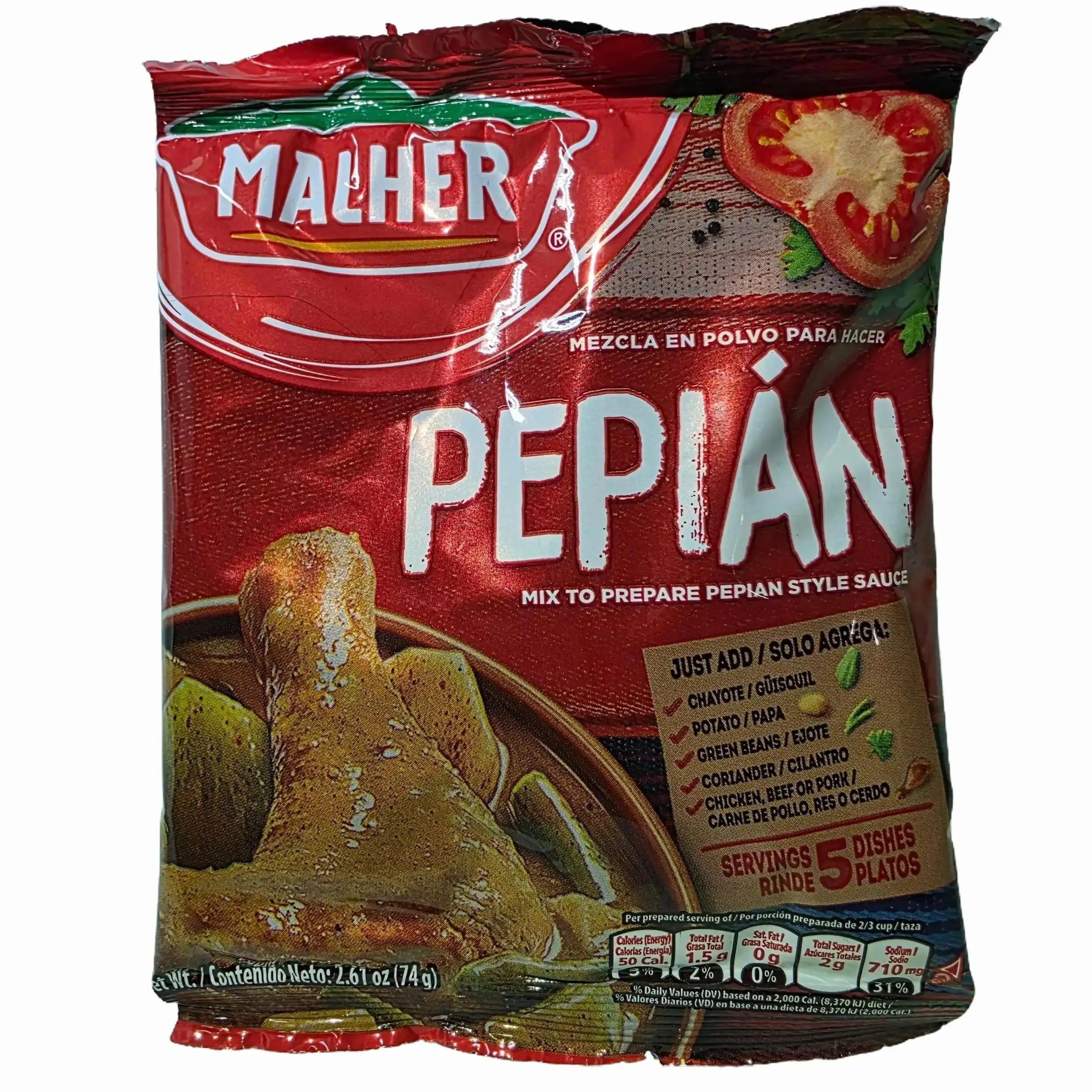 Malher Chicken Pepian Mix in Powder 74g -    Flavor