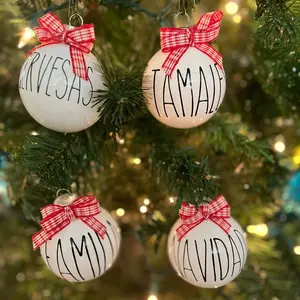 Spanish Farmhouse Christmas Ornaments Glass Set