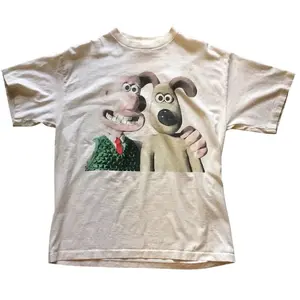 W@llace & Gromit For Fans Cotton Unisex Shirt, Vintage graphic TShirt, gift for fan