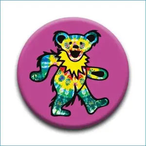 Grateful Dead - Tie Dye Bear Button