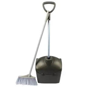 Plastic Dustpan and Broom Duo - Home Care Cleaning Set for Efficient Sweeping Tasks, Sweep, Clean