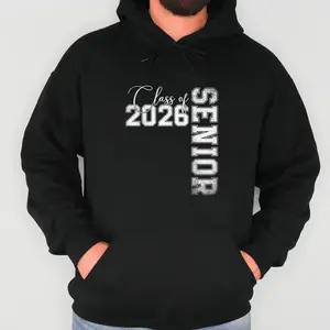 GGOR Stylish Hoodie with "Class of 2026 Senior" Text Design