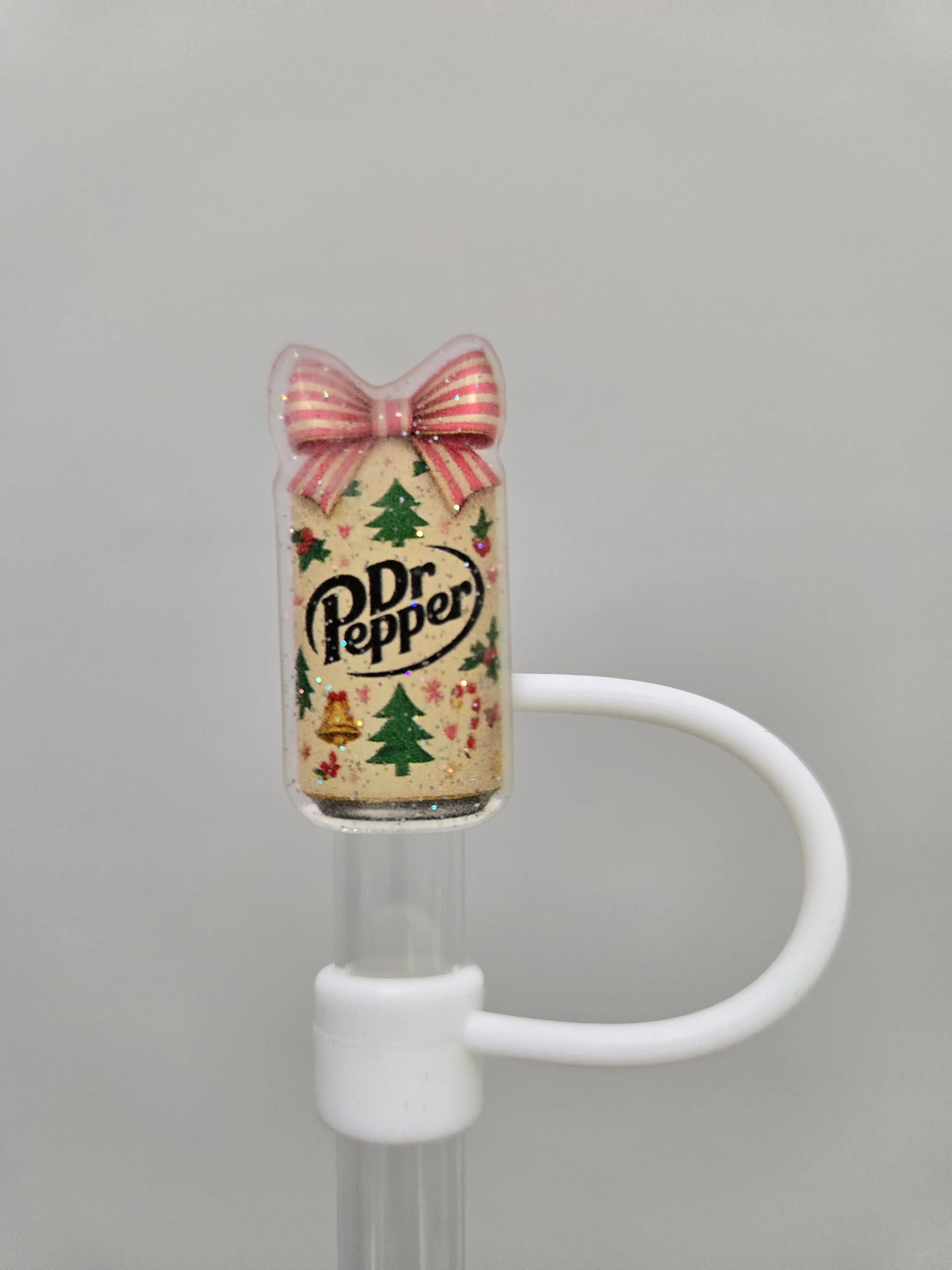 Dr.Pepper Xmas 10MM Acrylic strawtopper Dr.Pepper Xmas 10MM Acrylic strawtopper