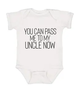 You Can Pass Me To My Uncle Now Onesie, Funny Baby Onesie, Newborn Gift Baby Bodysuit, Cotton Baby Clothes