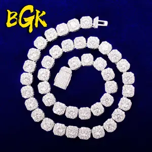 BGK - Clustered Tennis Chain for Men Necklace Hip Hop Zirconia Copper   Fashion Rock Jewelry 2025 Trend Valentine's Day Gift for Men & Women & Boy & Girl Mothers' Day Gift #Springtok