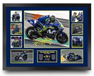 VALENTINO ROSSI MOVISTAR MOTOGP 2018 LIMITED EDITION No No Framed MEMORABILIA
