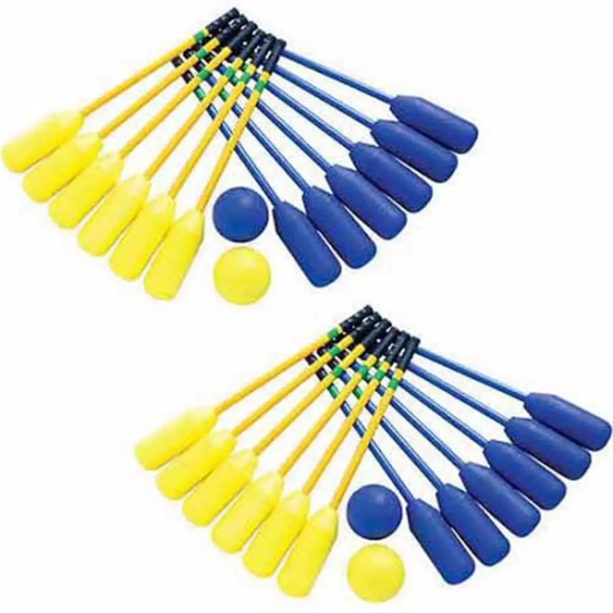 212 MAIN Original Pillo Polo Small Animal Toy Set - Durable Plastic Shafts (12 Sticks, 31in), Lightweight Build, Flexible Design, Urethane Foam Balls for Ball Control, Kids' Ice Hockey Learning Aid