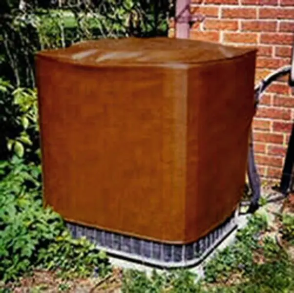 Custom-Made Air Conditioner Cover for Non-Seasonal Winter Use Outdoor Vinyl Fleece Backing Fits Central Units in Custom Colors