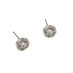 6mm CZ Stud Earrings for Men Women Streetwear Punk Hip Hop Unisex Style