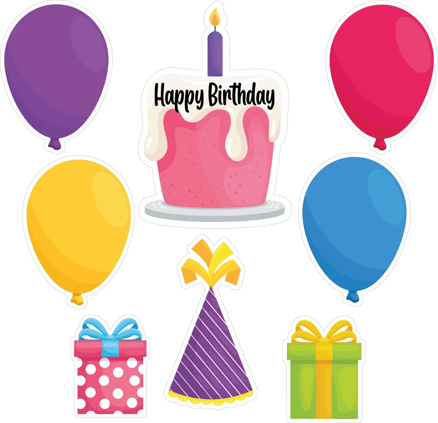 Birthday Cruise Door Magnets - 8 Piece Bundle Set