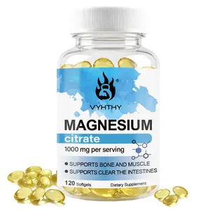 VYHTHY Natural Magnesium Complex Mineral Dietary Supplement - 1000mg Citrate & Oxide Blend, 120 Softgels, High Absorption Constipation Aid, 2-Month Supply for Digestive, Muscle, Bone & Sleep Support