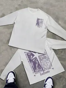 Men's Long Sleeve T-Shirt, Basic Layering Tee, Star Silhouette Pattern, Fashion Casual Daily Wear, Street Style Simple Design