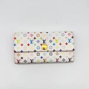 Pre-owned Louis Vuitton RL white Monogram Multicolore Sarah Long Wallet 21420045