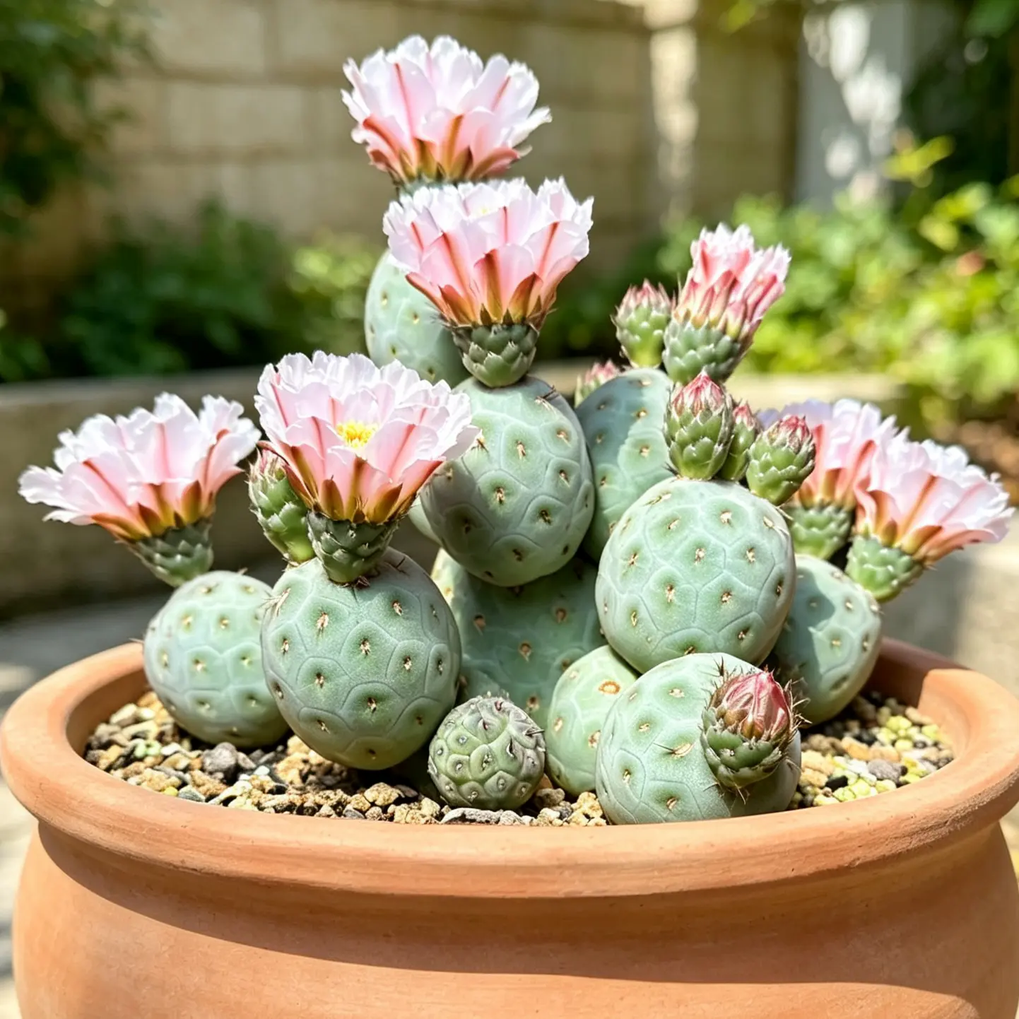 Tephrocactus Geometricus Cactus – Smooth Round Spheres, Stacked Segments, Small Desk Plant for Home Office Decor