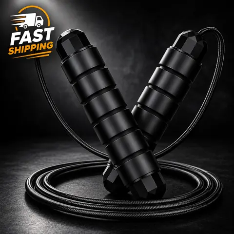 Adjustable Speed PVC Jump Rope for Men - Tangle-Free PVC+Steel Cable, Ball Bearing Rotation, Foam Handles, Weather Resistant, Body Training Equipment for Home Cardio, Gym Workout Sohochic Fitness Gear