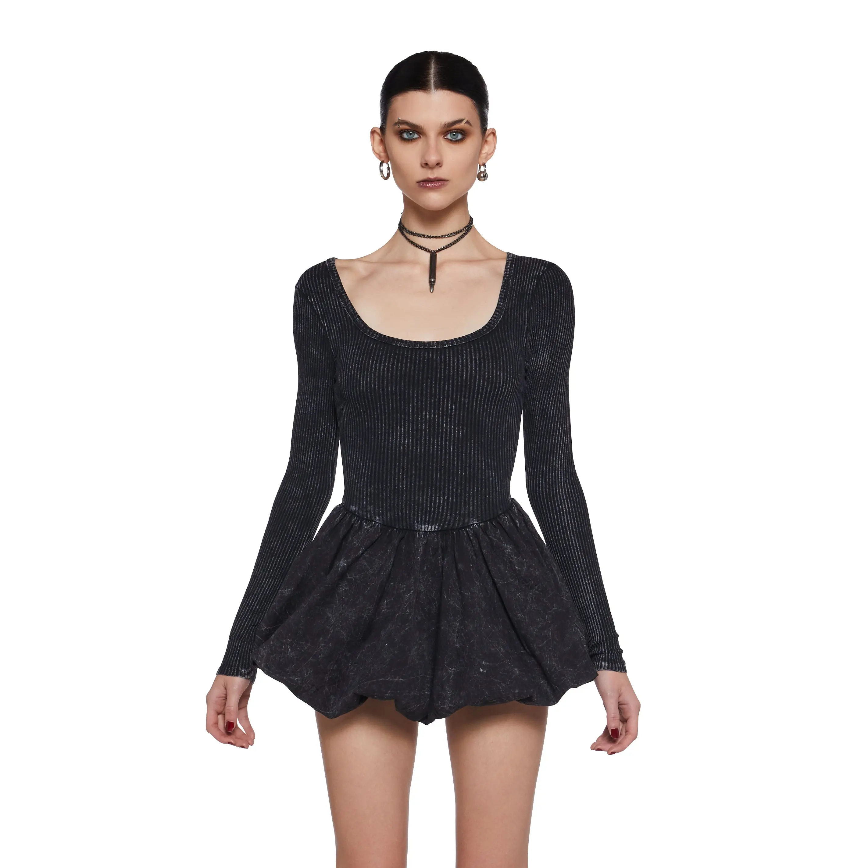 Mixed Music Fit N’ Flare Dress - Black
