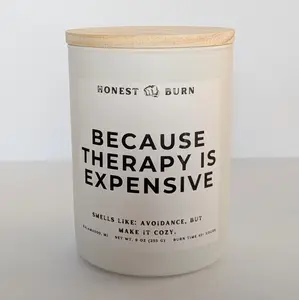 Because Therapy is Expensive - 9oz Soy Candle - Ready to Gift (Box & Card Included)