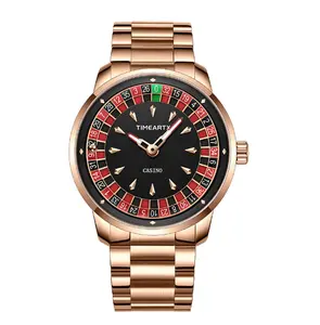 Timearty Russian Turntable Men's Watch with Luminous Dial & Waterproof Band Niche Trend Personalized Design for Stylish Men