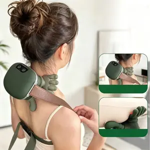 Wireless Neck Shoulder Massager, Bio Finger Massage Wrap, Brushless Motor, 2000mah Lithium Ion Battery, New Massage Device, Portable Neck Relaxer, USB Rechargeable Massagers, Lightweight