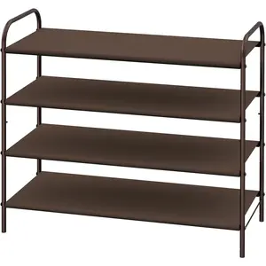 Simple Houseware 4-Tier Shoe Rack Storage Organizer, Bronze Simple Houseware
