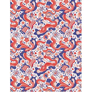 Fireworks and Freedom Patriotic Water-Soluble Transfer Sheet
