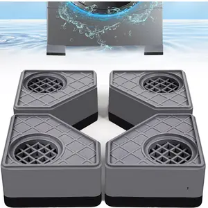 4Pcs Anti Vibration Pads for Washing Machine, Stops Washer Dryer Moving, Prevents Noise, Vibration Transfer, Antivibration Stabilizer Support Feet (Increase1.8in)