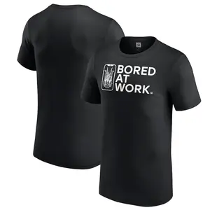 Men's Black Drew McIntyre Bored At Work T-Shirt