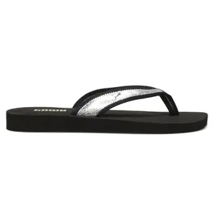 PUMA Womens Sandy Metallic Shine Flip Flops Casual Sandals Casual - Black