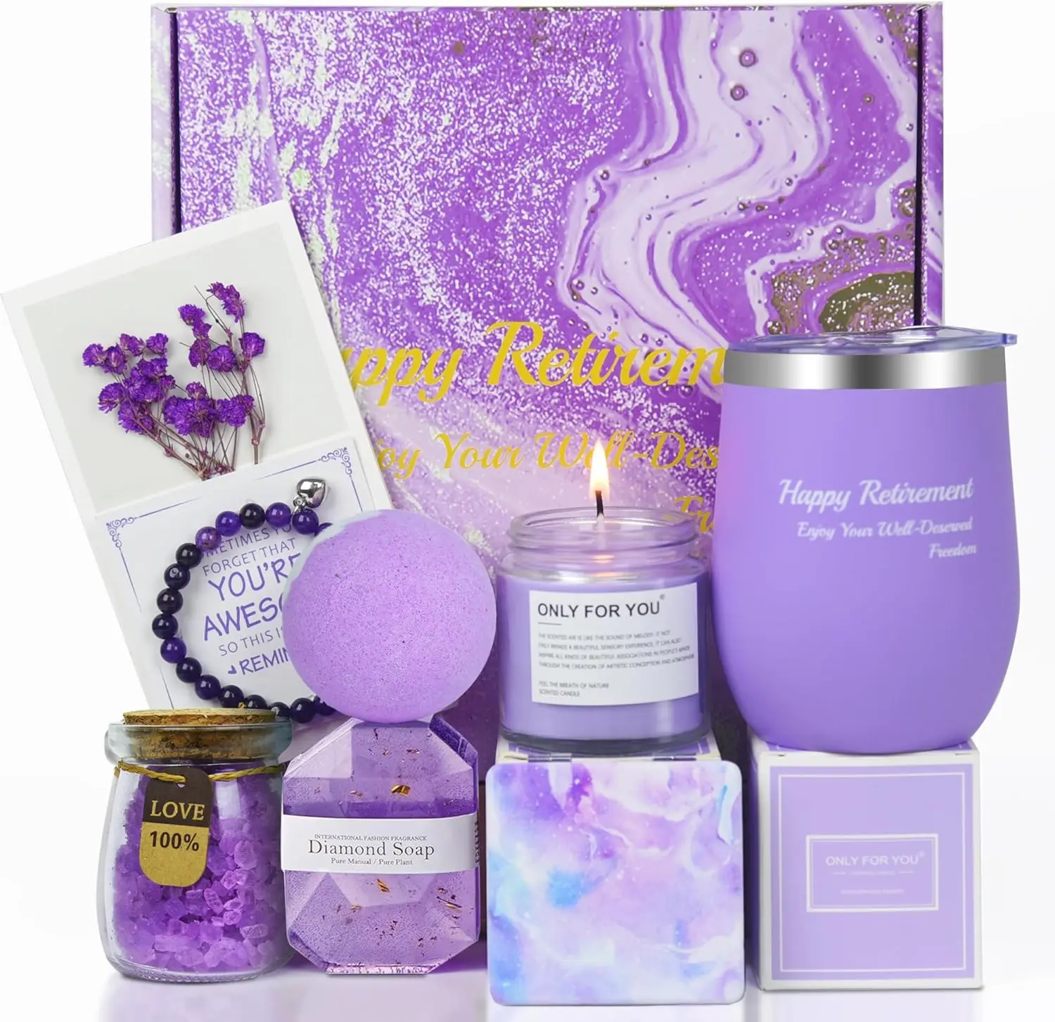 Retirement Gifts for Women, Standard, Purple WowMoment