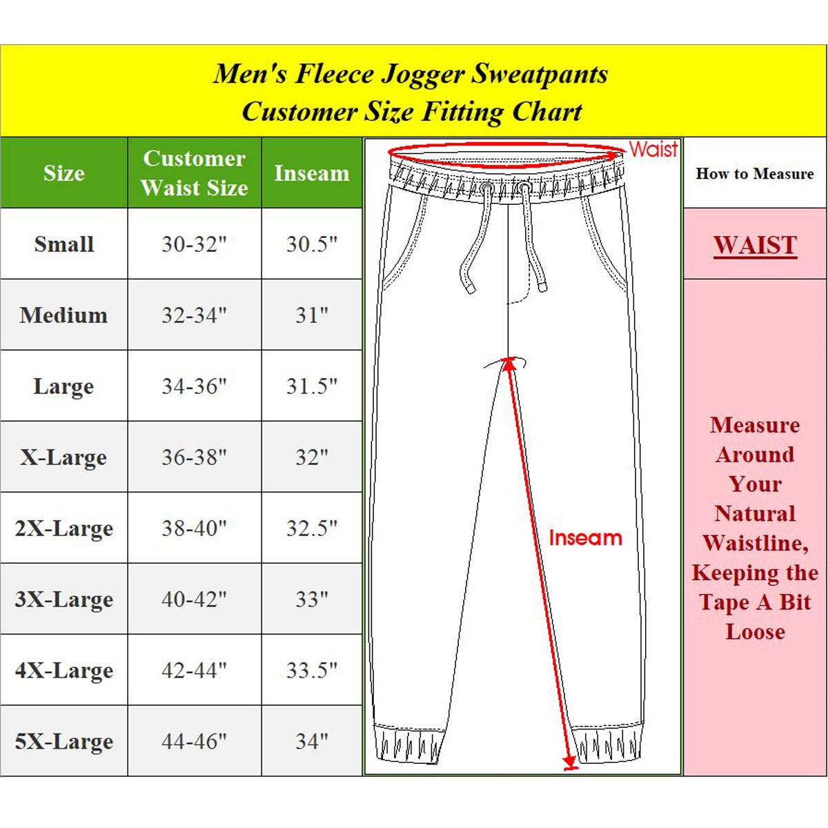 Men's 3 Pack Fleece Active Athletic Jogger Sweatpants with Drawstring Sizes S-2XL Breathable