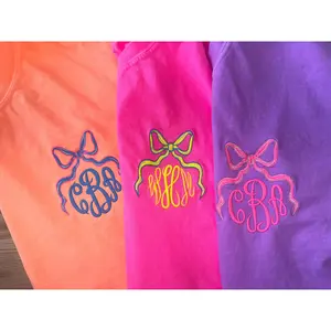 Classy Bow  Monogrammed Embroidered Tee ✨