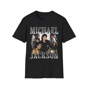 Michael Jackson Legendary King Of Pop Shirt Retro Music Icon Collage Graphic Tee Vintage MJ Fan Shirt Music Lover Gift Michael J Collage
