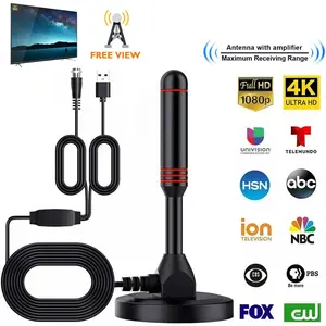 9999+ Miles HDTV Antenna for Smart TV – Indoor/Outdoor Digital TV Antenna with Signal Booster & Amplifier | 360° Reception | 8K/4K/1080p | 38ft Coax Cable | Free Local Channels