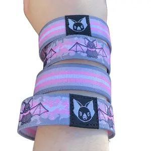 DemiGirl Bat Bracelet - trans Pride Elastic Wristband Trans Pride Transgender jewelry (only one included)