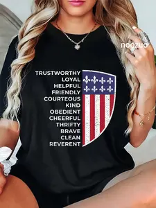 100% Cotton Unisex Scout Life Scouting Flag Lovers Hiking Happy Camper Camp T-Shirt