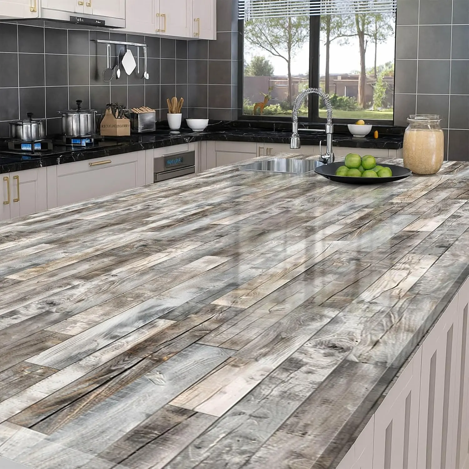 Glossy Ash White Stone